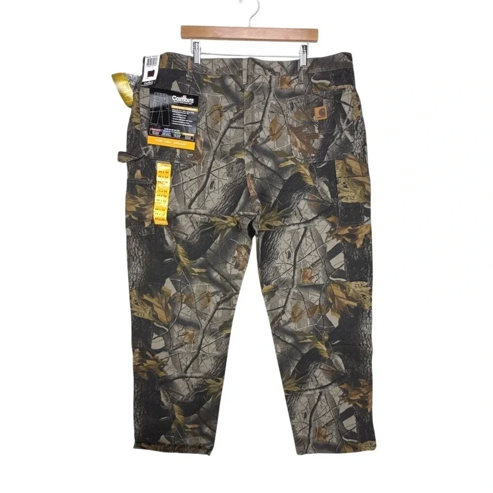 Carhartt Work Camo Dungaree Fit Pants Mens 44X34 B158‎ CMO Camo NWT Hardwoods